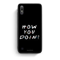 Thumbnail for Samsung A10 How You Doin θήκη από τη Smartfits με σχέδιο στο πίσω μέρος και μαύρο περίβλημα | Smartphone case with colorful back and black bezels by Smartfits