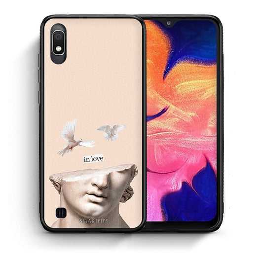 Θήκη Samsung A10 In Love από τη Smartfits με σχέδιο στο πίσω μέρος και μαύρο περίβλημα | Samsung A10 In Love case with colorful back and black bezels