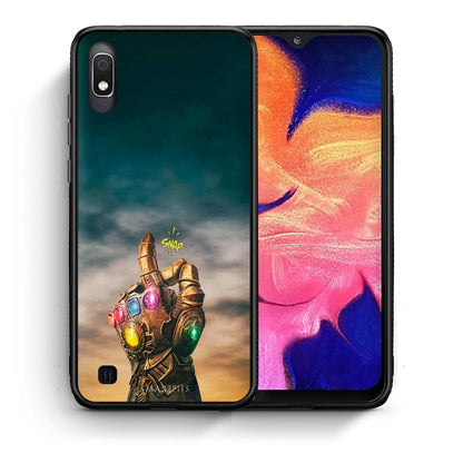 Θήκη Samsung A10 Infinity Snap από τη Smartfits με σχέδιο στο πίσω μέρος και μαύρο περίβλημα | Samsung A10 Infinity Snap case with colorful back and black bezels