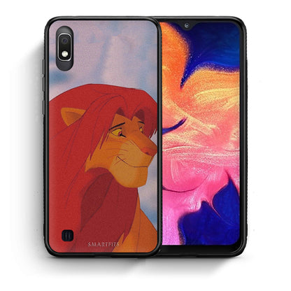 Θήκη Αγίου Βαλεντίνου Samsung A10 Lion Love 1 από τη Smartfits με σχέδιο στο πίσω μέρος και μαύρο περίβλημα | Samsung A10 Lion Love 1 case with colorful back and black bezels