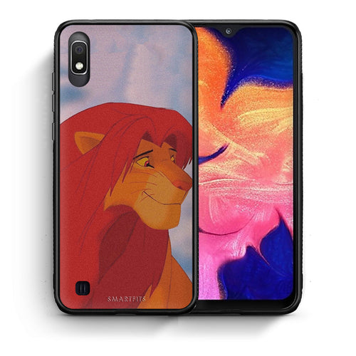 Θήκη Αγίου Βαλεντίνου Samsung A10 Lion Love 1 από τη Smartfits με σχέδιο στο πίσω μέρος και μαύρο περίβλημα | Samsung A10 Lion Love 1 case with colorful back and black bezels