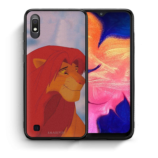 Θήκη Αγίου Βαλεντίνου Samsung A10 Lion Love 1 από τη Smartfits με σχέδιο στο πίσω μέρος και μαύρο περίβλημα | Samsung A10 Lion Love 1 case with colorful back and black bezels