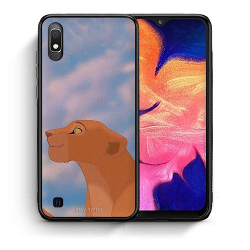 Θήκη Αγίου Βαλεντίνου Samsung A10 Lion Love 2 από τη Smartfits με σχέδιο στο πίσω μέρος και μαύρο περίβλημα | Samsung A10 Lion Love 2 case with colorful back and black bezels