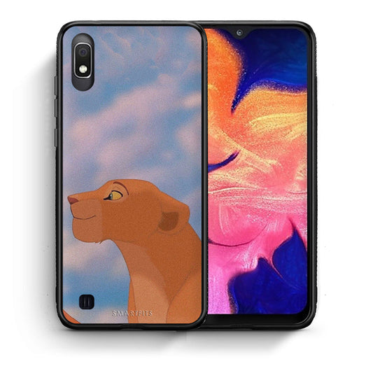Θήκη Αγίου Βαλεντίνου Samsung A10 Lion Love 2 από τη Smartfits με σχέδιο στο πίσω μέρος και μαύρο περίβλημα | Samsung A10 Lion Love 2 case with colorful back and black bezels