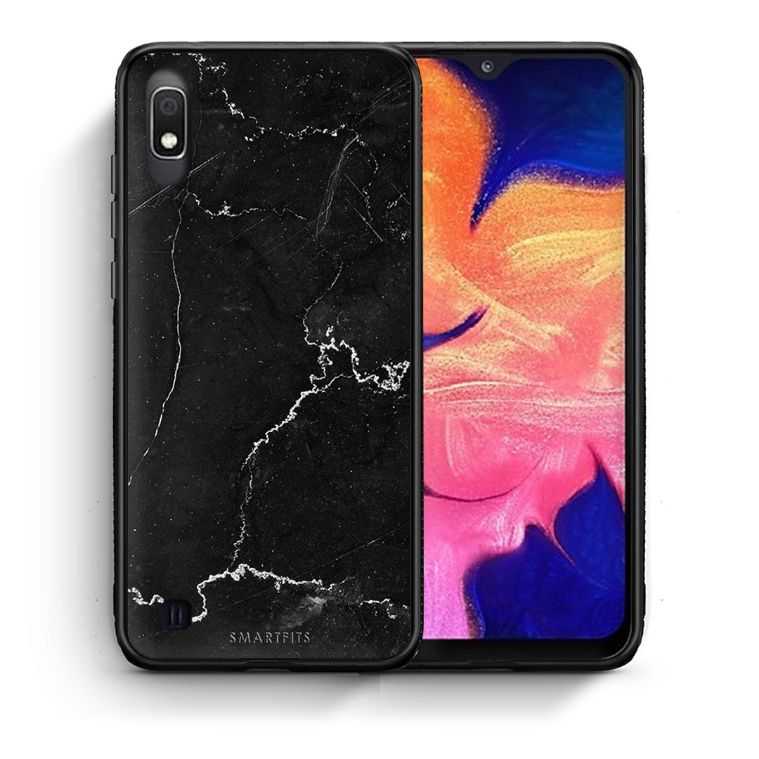 Θήκη Samsung A10 Marble Black από τη Smartfits με σχέδιο στο πίσω μέρος και μαύρο περίβλημα | Samsung A10 Marble Black case with colorful back and black bezels