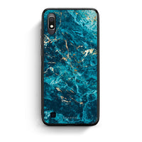 Thumbnail for Samsung A10 Marble Blue θήκη από τη Smartfits με σχέδιο στο πίσω μέρος και μαύρο περίβλημα | Smartphone case with colorful back and black bezels by Smartfits
