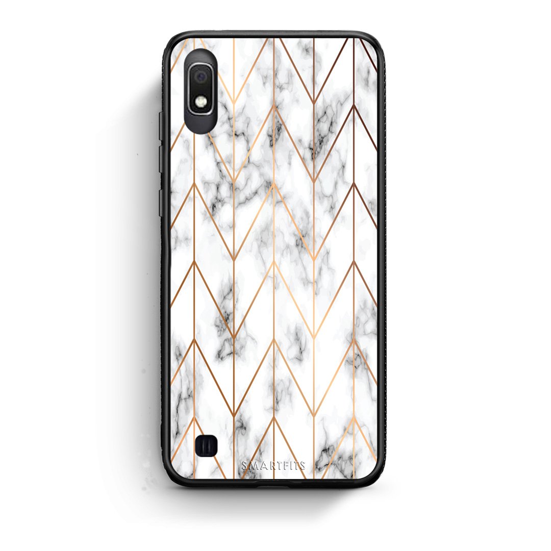 44 - Samsung A10  Gold Geometric Marble case, cover, bumper