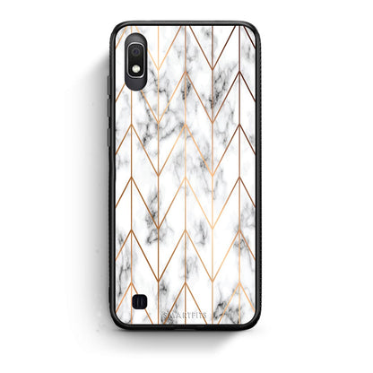 44 - Samsung A10  Gold Geometric Marble case, cover, bumper