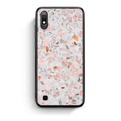 Samsung A10 Marble Terrazzo θήκη από τη Smartfits με σχέδιο στο πίσω μέρος και μαύρο περίβλημα | Smartphone case with colorful back and black bezels by Smartfits
