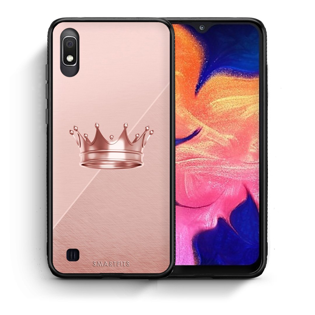 Θήκη Samsung A10 Crown Minimal από τη Smartfits με σχέδιο στο πίσω μέρος και μαύρο περίβλημα | Samsung A10 Crown Minimal case with colorful back and black bezels