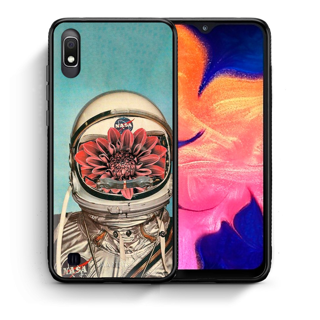 Θήκη Samsung A10 Nasa Bloom από τη Smartfits με σχέδιο στο πίσω μέρος και μαύρο περίβλημα | Samsung A10 Nasa Bloom case with colorful back and black bezels