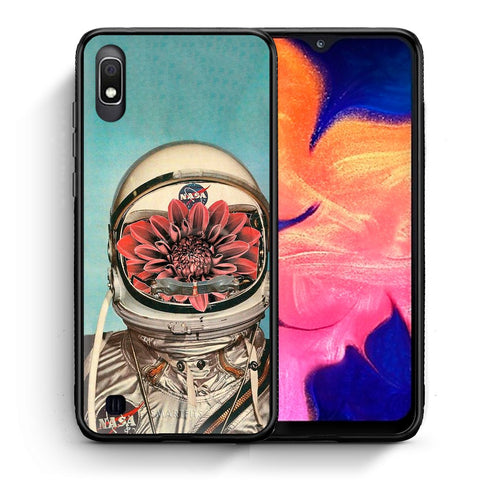 Θήκη Samsung A10 Nasa Bloom από τη Smartfits με σχέδιο στο πίσω μέρος και μαύρο περίβλημα | Samsung A10 Nasa Bloom case with colorful back and black bezels