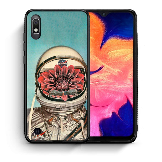 Θήκη Samsung A10 Nasa Bloom από τη Smartfits με σχέδιο στο πίσω μέρος και μαύρο περίβλημα | Samsung A10 Nasa Bloom case with colorful back and black bezels