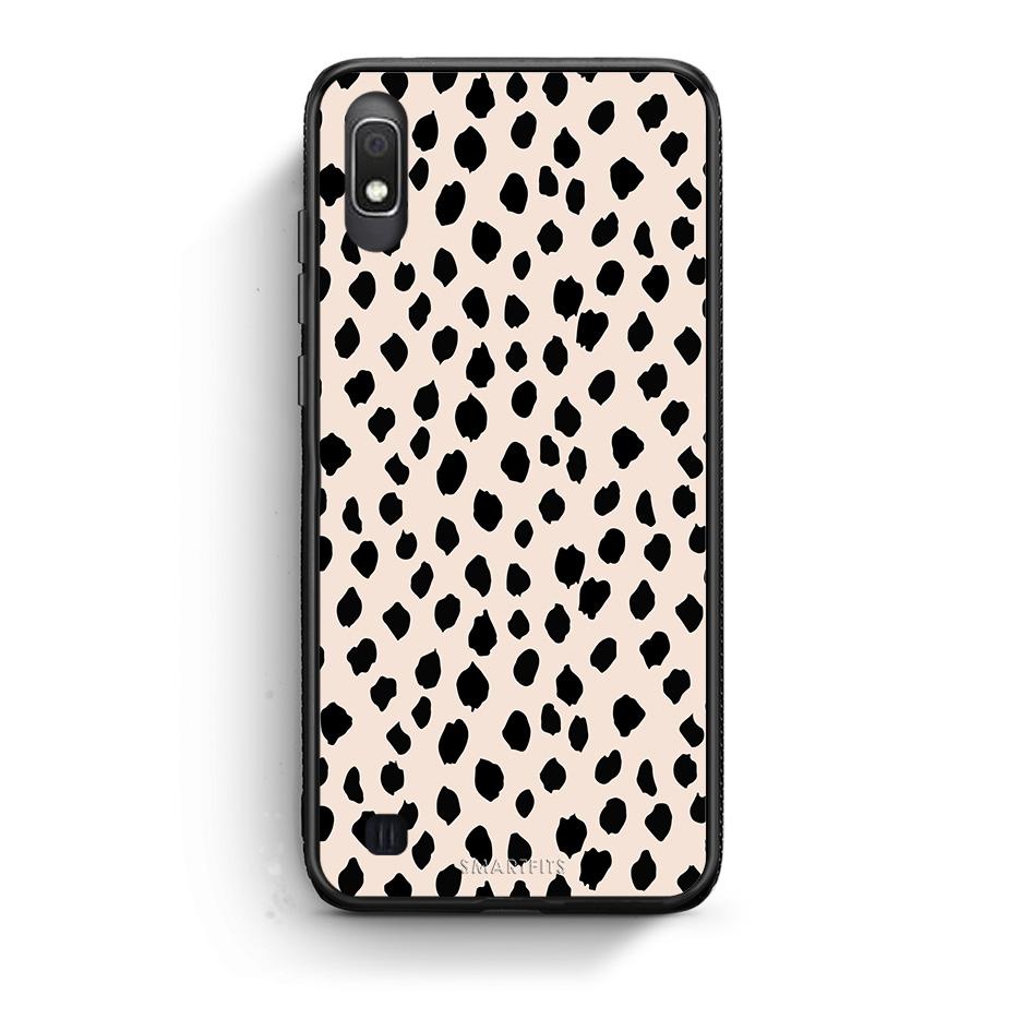 Samsung A10 New Polka Dots θήκη από τη Smartfits με σχέδιο στο πίσω μέρος και μαύρο περίβλημα | Smartphone case with colorful back and black bezels by Smartfits