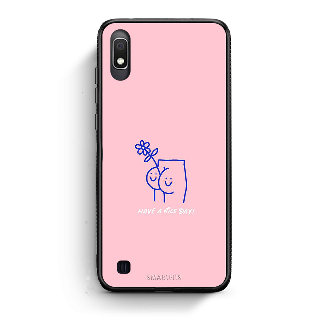 Samsung A10 Nice Day θήκη από τη Smartfits με σχέδιο στο πίσω μέρος και μαύρο περίβλημα | Smartphone case with colorful back and black bezels by Smartfits
