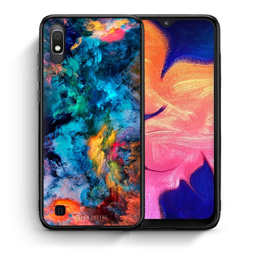 Θήκη Samsung A10 Crayola Paint από τη Smartfits με σχέδιο στο πίσω μέρος και μαύρο περίβλημα | Samsung A10 Crayola Paint case with colorful back and black bezels