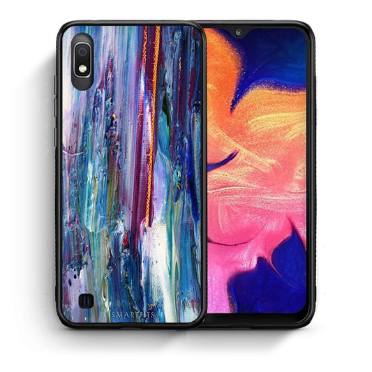 Θήκη Samsung A10 Winter Paint από τη Smartfits με σχέδιο στο πίσω μέρος και μαύρο περίβλημα | Samsung A10 Winter Paint case with colorful back and black bezels