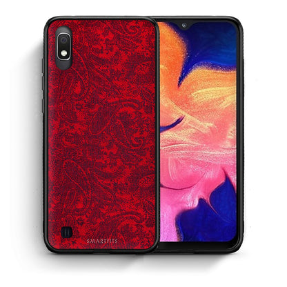 Θήκη Samsung A10 Paisley Cashmere από τη Smartfits με σχέδιο στο πίσω μέρος και μαύρο περίβλημα | Samsung A10 Paisley Cashmere case with colorful back and black bezels