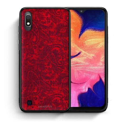 Θήκη Samsung A10 Paisley Cashmere από τη Smartfits με σχέδιο στο πίσω μέρος και μαύρο περίβλημα | Samsung A10 Paisley Cashmere case with colorful back and black bezels