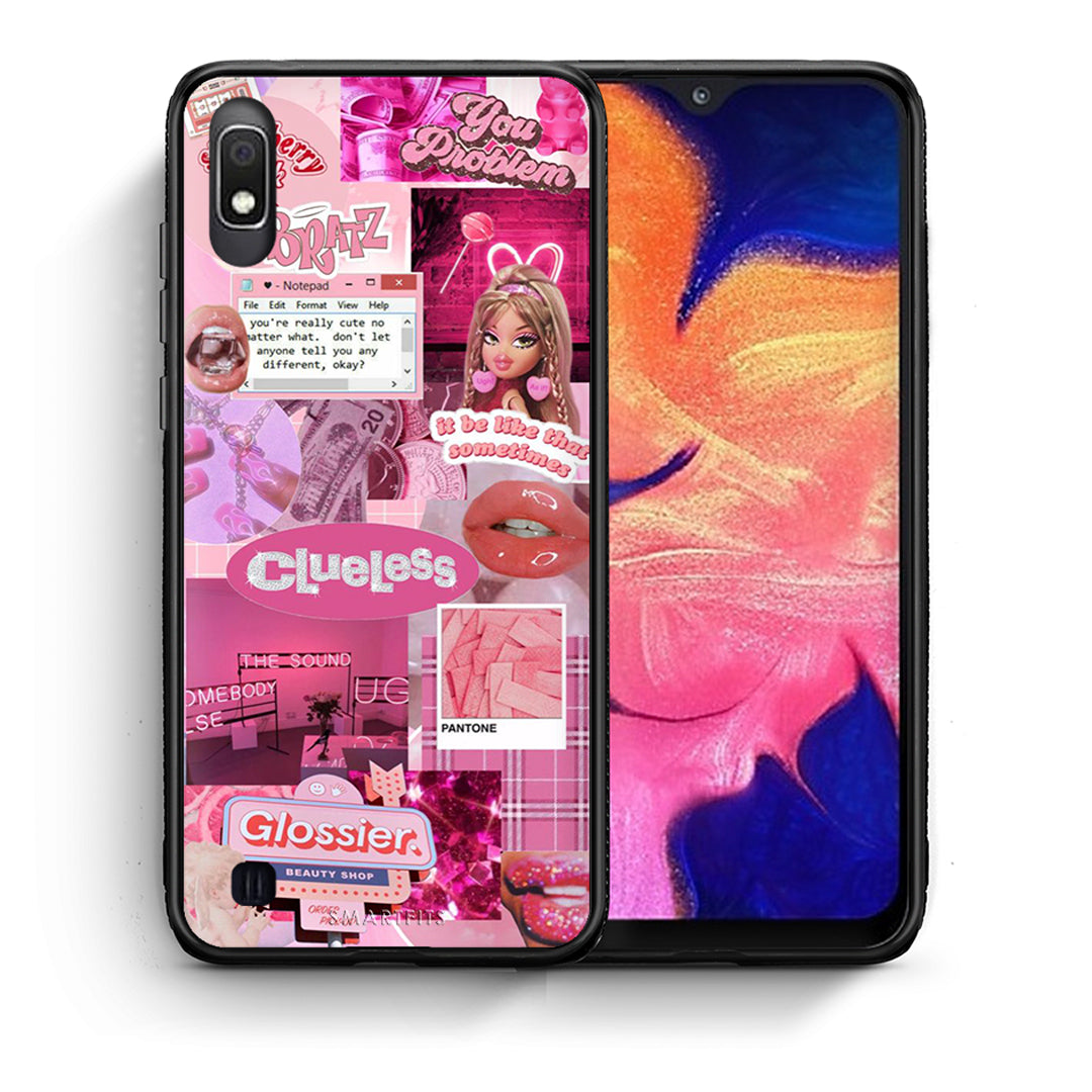 Θήκη Αγίου Βαλεντίνου Samsung A10 Pink Love από τη Smartfits με σχέδιο στο πίσω μέρος και μαύρο περίβλημα | Samsung A10 Pink Love case with colorful back and black bezels