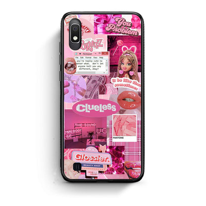 Samsung A10 Pink Love Θήκη Αγίου Βαλεντίνου από τη Smartfits με σχέδιο στο πίσω μέρος και μαύρο περίβλημα | Smartphone case with colorful back and black bezels by Smartfits