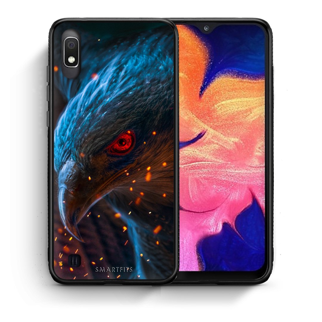 Θήκη Samsung A10 Eagle PopArt από τη Smartfits με σχέδιο στο πίσω μέρος και μαύρο περίβλημα | Samsung A10 Eagle PopArt case with colorful back and black bezels