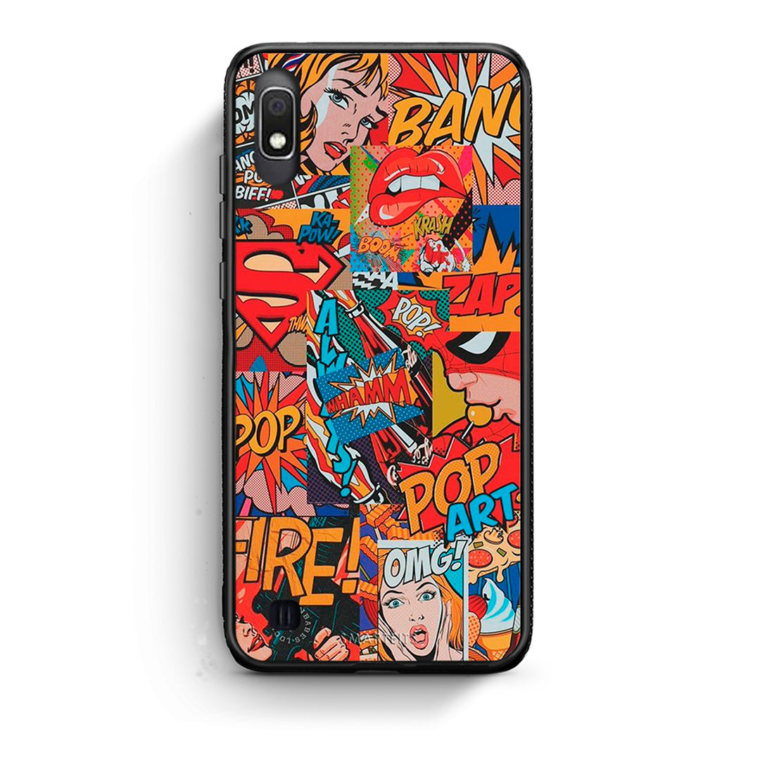 Samsung A10 PopArt OMG θήκη από τη Smartfits με σχέδιο στο πίσω μέρος και μαύρο περίβλημα | Smartphone case with colorful back and black bezels by Smartfits