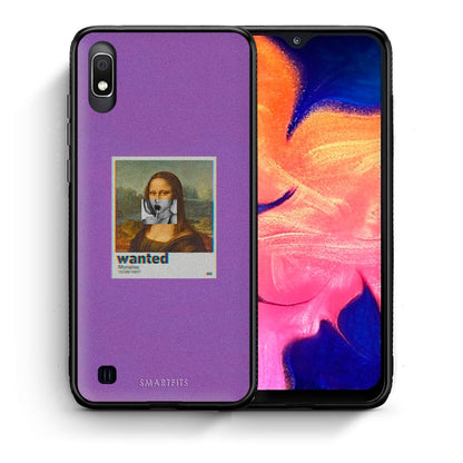 Θήκη Samsung A10 Monalisa Popart από τη Smartfits με σχέδιο στο πίσω μέρος και μαύρο περίβλημα | Samsung A10 Monalisa Popart case with colorful back and black bezels