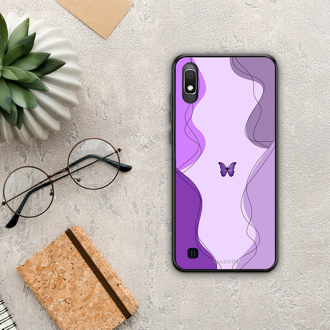 Purple Mariposa - Samsung Galaxy A10 θήκη