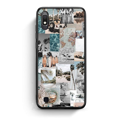 Samsung A10 Retro Beach Life Θήκη από τη Smartfits με σχέδιο στο πίσω μέρος και μαύρο περίβλημα | Smartphone case with colorful back and black bezels by Smartfits