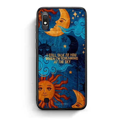 Samsung A10 Screaming Sky θήκη από τη Smartfits με σχέδιο στο πίσω μέρος και μαύρο περίβλημα | Smartphone case with colorful back and black bezels by Smartfits