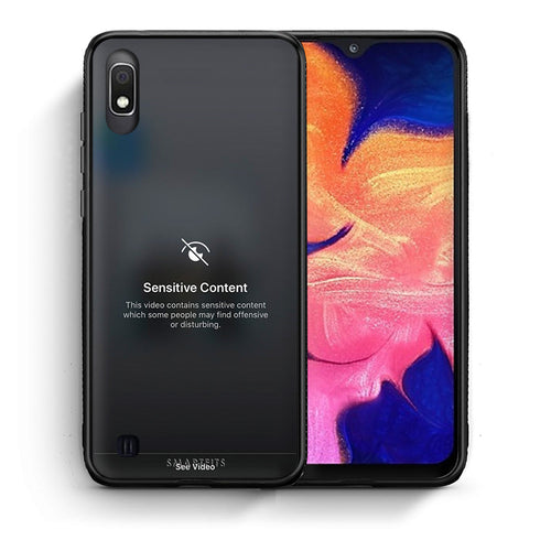 Θήκη Samsung A10 Sensitive Content από τη Smartfits με σχέδιο στο πίσω μέρος και μαύρο περίβλημα | Samsung A10 Sensitive Content case with colorful back and black bezels