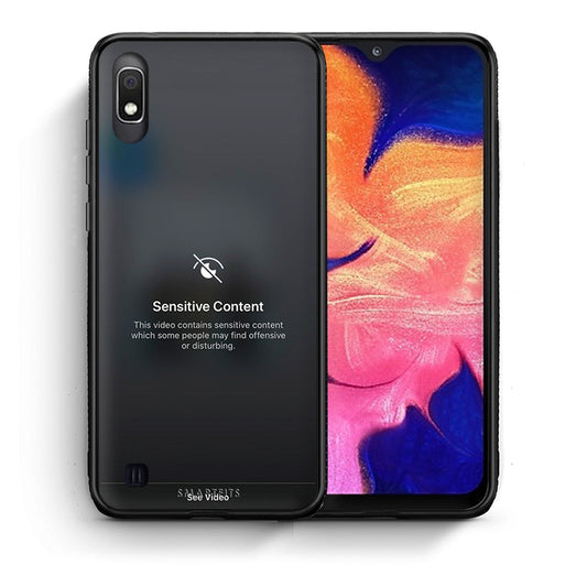 Θήκη Samsung A10 Sensitive Content από τη Smartfits με σχέδιο στο πίσω μέρος και μαύρο περίβλημα | Samsung A10 Sensitive Content case with colorful back and black bezels