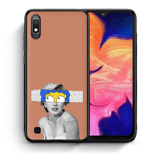 Θήκη Samsung A10 Sim Merilyn από τη Smartfits με σχέδιο στο πίσω μέρος και μαύρο περίβλημα | Samsung A10 Sim Merilyn case with colorful back and black bezels