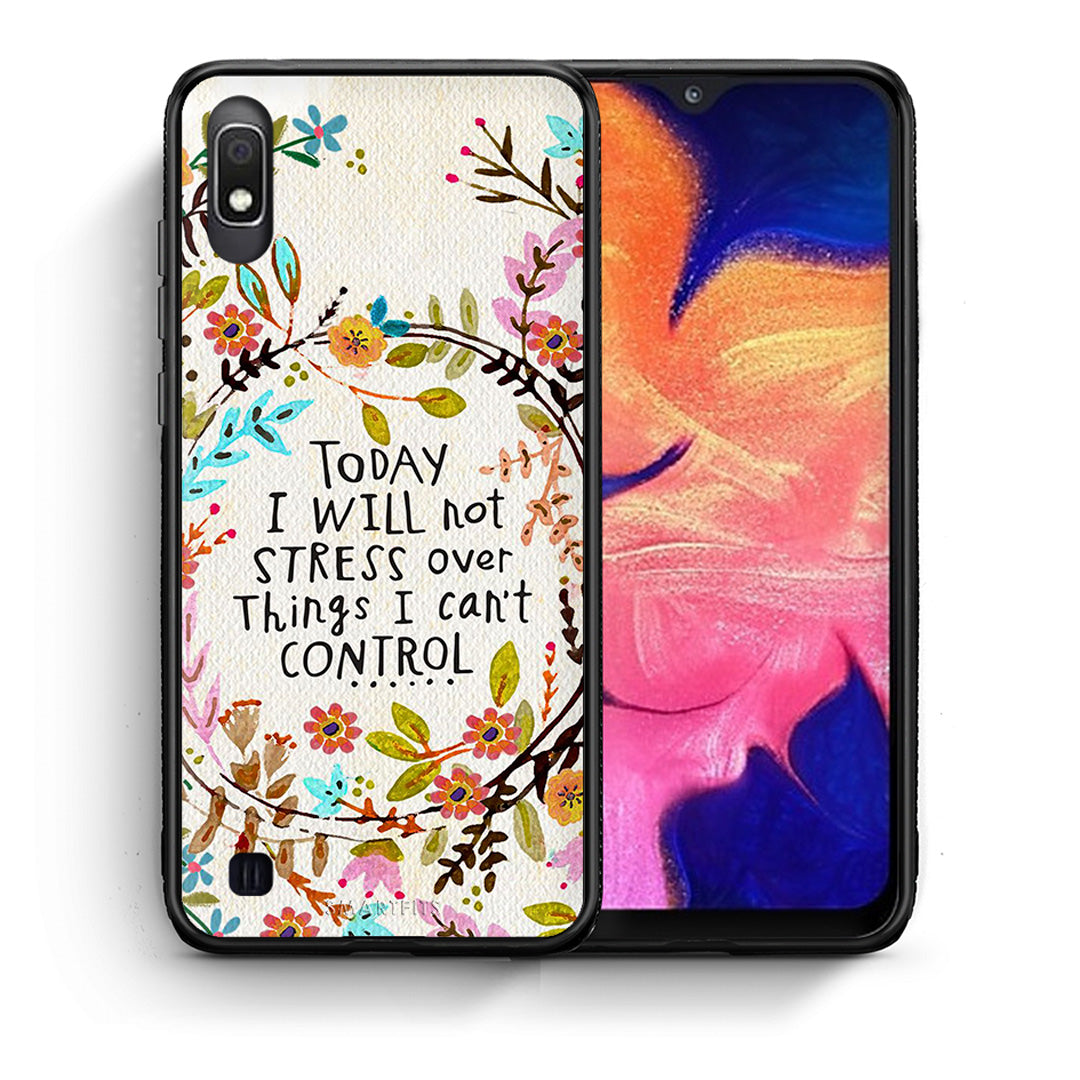 Θήκη Samsung A10 Stress Over από τη Smartfits με σχέδιο στο πίσω μέρος και μαύρο περίβλημα | Samsung A10 Stress Over case with colorful back and black bezels