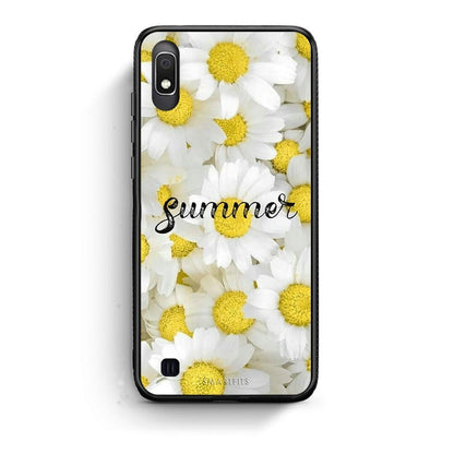 Samsung A10 Summer Daisies Θήκη από τη Smartfits με σχέδιο στο πίσω μέρος και μαύρο περίβλημα | Smartphone case with colorful back and black bezels by Smartfits