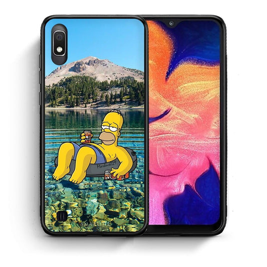 Θήκη Samsung A10 Summer Happiness από τη Smartfits με σχέδιο στο πίσω μέρος και μαύρο περίβλημα | Samsung A10 Summer Happiness case with colorful back and black bezels