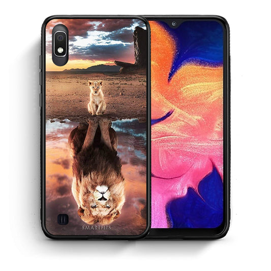 Θήκη Αγίου Βαλεντίνου Samsung A10 Sunset Dreams από τη Smartfits με σχέδιο στο πίσω μέρος και μαύρο περίβλημα | Samsung A10 Sunset Dreams case with colorful back and black bezels