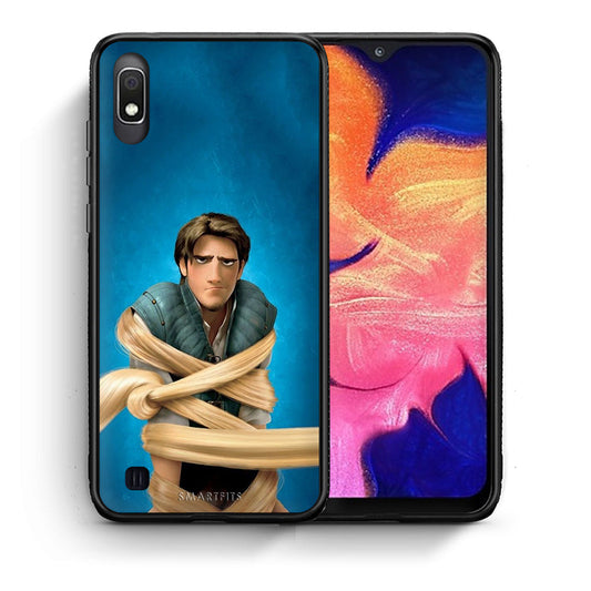 Θήκη Αγίου Βαλεντίνου Samsung A10 Tangled 1 από τη Smartfits με σχέδιο στο πίσω μέρος και μαύρο περίβλημα | Samsung A10 Tangled 1 case with colorful back and black bezels