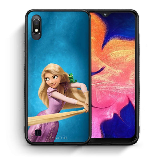 Θήκη Αγίου Βαλεντίνου Samsung A10 Tangled 2 από τη Smartfits με σχέδιο στο πίσω μέρος και μαύρο περίβλημα | Samsung A10 Tangled 2 case with colorful back and black bezels