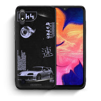 Thumbnail for Θήκη Αγίου Βαλεντίνου Samsung A10 Tokyo Drift από τη Smartfits με σχέδιο στο πίσω μέρος και μαύρο περίβλημα | Samsung A10 Tokyo Drift case with colorful back and black bezels