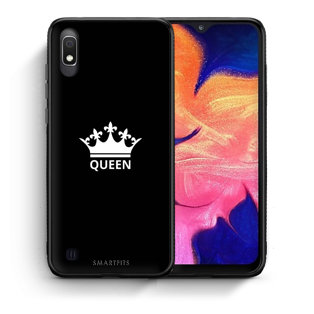 Θήκη Samsung A10 Queen Valentine από τη Smartfits με σχέδιο στο πίσω μέρος και μαύρο περίβλημα | Samsung A10 Queen Valentine case with colorful back and black bezels