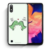 Thumbnail for Θήκη Samsung A10 Rex Valentine από τη Smartfits με σχέδιο στο πίσω μέρος και μαύρο περίβλημα | Samsung A10 Rex Valentine case with colorful back and black bezels