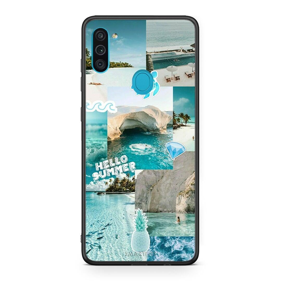 Samsung A11 / M11 Aesthetic Summer Θήκη από τη Smartfits με σχέδιο στο πίσω μέρος και μαύρο περίβλημα | Smartphone case with colorful back and black bezels by Smartfits