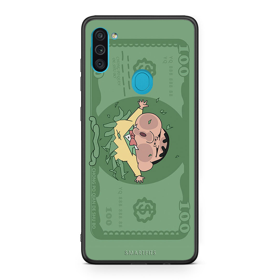 Samsung A11 / M11 Big Money Θήκη Αγίου Βαλεντίνου από τη Smartfits με σχέδιο στο πίσω μέρος και μαύρο περίβλημα | Smartphone case with colorful back and black bezels by Smartfits