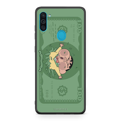 Samsung A11 / M11 Big Money Θήκη Αγίου Βαλεντίνου από τη Smartfits με σχέδιο στο πίσω μέρος και μαύρο περίβλημα | Smartphone case with colorful back and black bezels by Smartfits