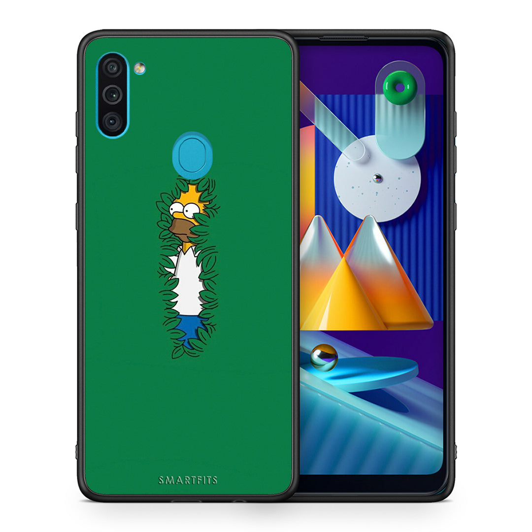 Θήκη Αγίου Βαλεντίνου Samsung A11 / M11 Bush Man από τη Smartfits με σχέδιο στο πίσω μέρος και μαύρο περίβλημα | Samsung A11 / M11 Bush Man case with colorful back and black bezels