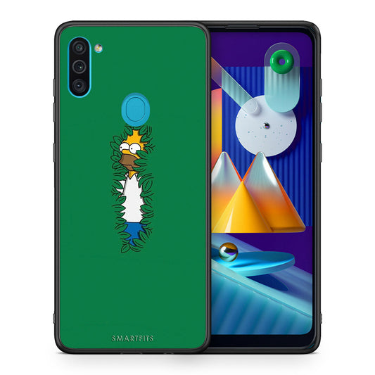 Θήκη Αγίου Βαλεντίνου Samsung A11 / M11 Bush Man από τη Smartfits με σχέδιο στο πίσω μέρος και μαύρο περίβλημα | Samsung A11 / M11 Bush Man case with colorful back and black bezels