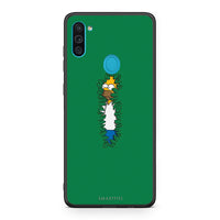 Thumbnail for Samsung A11 / M11 Bush Man Θήκη Αγίου Βαλεντίνου από τη Smartfits με σχέδιο στο πίσω μέρος και μαύρο περίβλημα | Smartphone case with colorful back and black bezels by Smartfits