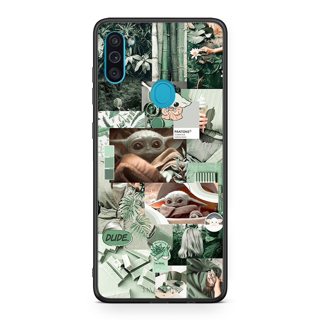 Samsung A11 / M11 Collage Dude Θήκη Αγίου Βαλεντίνου από τη Smartfits με σχέδιο στο πίσω μέρος και μαύρο περίβλημα | Smartphone case with colorful back and black bezels by Smartfits